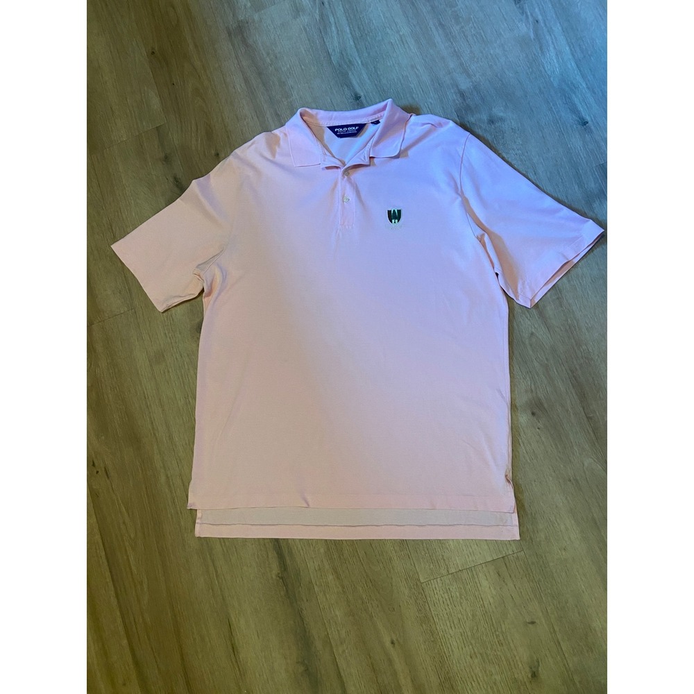 Polo Golf Ralph Lauren Large Pink Pine Valley Pima Cotton Polo Shirt Preppy